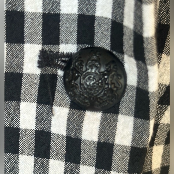 Maison D’Amelie | Black & White Gingham One Button Blazer, Size XS - Picture 4 of 10